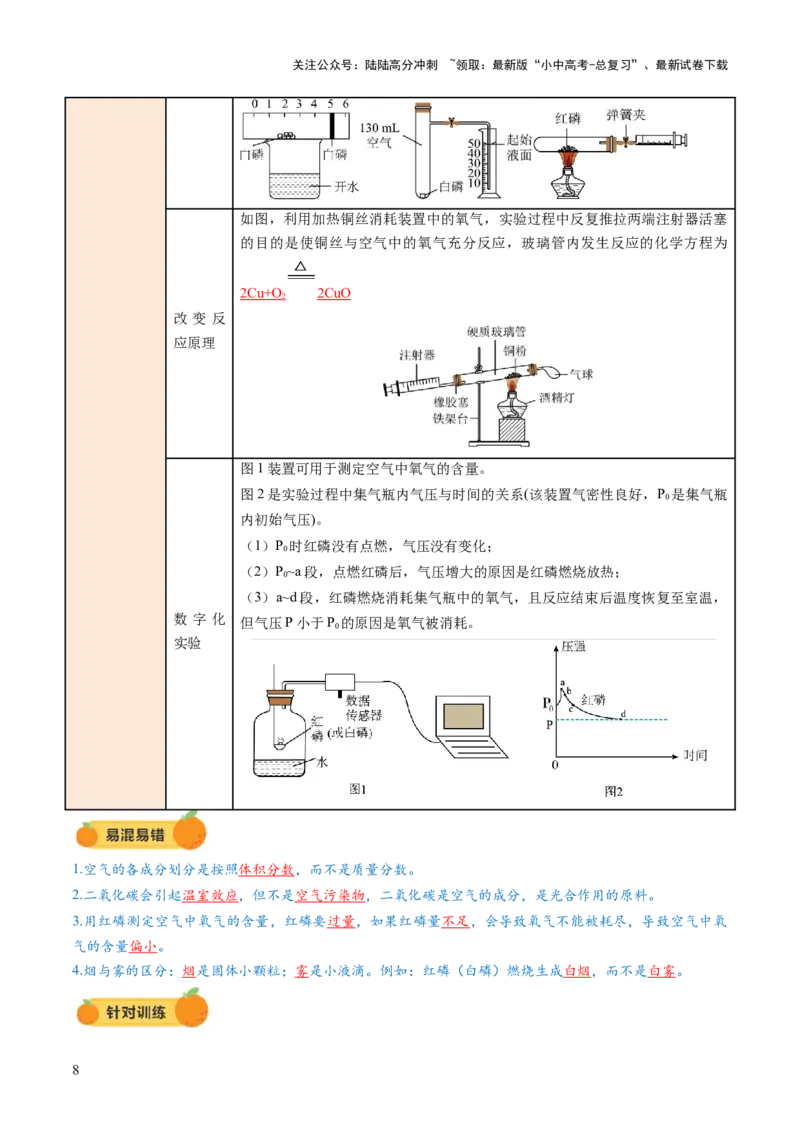 专题04空气氧气（讲义）（解析版）_02中考总复习（2026版更新中）_05-化学-中考总复习_2025年中考复习资料_2025中考化学一轮复习讲义+课件_讲义_专题04空气氧气（讲义）