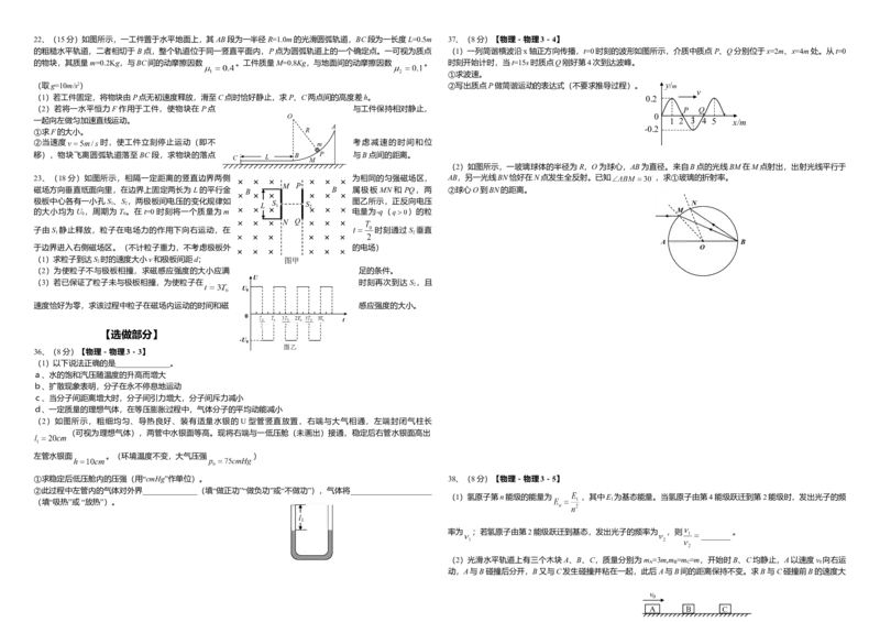 2012年高考真题物理（山东卷）（原卷版）_全国卷+地方卷_4.物理_1.物理高考真题试卷_2008-2020年_地方卷_山东高考物理08-21_山东高考物理_A3版