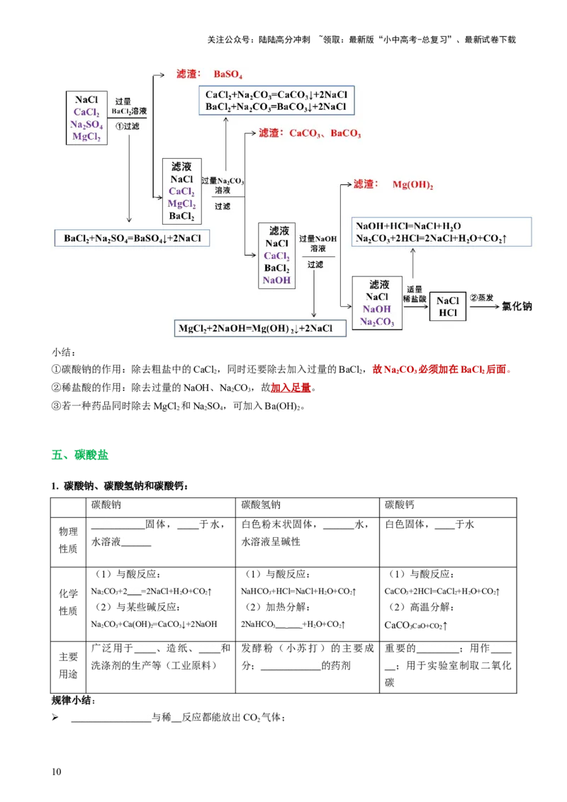 专题08盐化肥（讲义）-2024年中考化学一轮复习讲练测（全国通用）（原卷版）_02中考总复习（2026版更新中）_05-化学-中考总复习_2024年中考复习资料_一轮复习资料