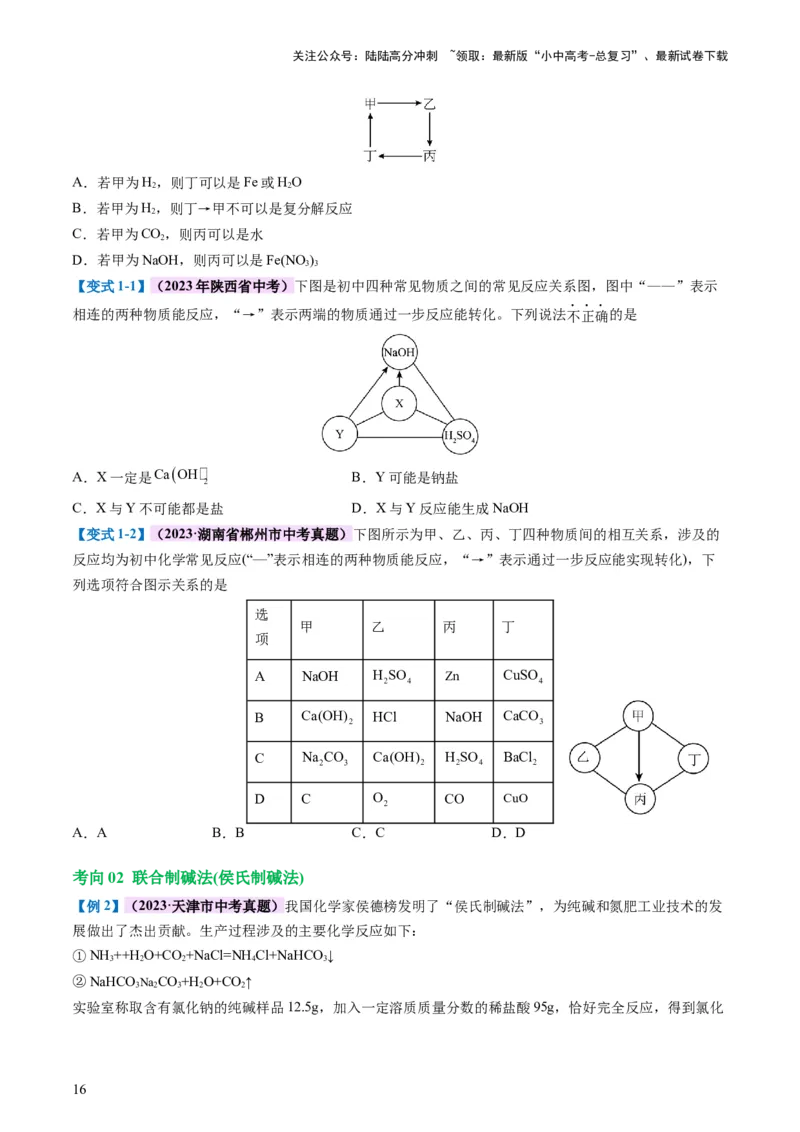 专题08盐化肥（讲义）-2024年中考化学一轮复习讲练测（全国通用）（原卷版）_02中考总复习（2026版更新中）_05-化学-中考总复习_2024年中考复习资料_一轮复习资料