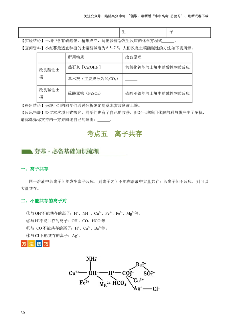 专题08盐化肥（讲义）-2024年中考化学一轮复习讲练测（全国通用）（原卷版）_02中考总复习（2026版更新中）_05-化学-中考总复习_2024年中考复习资料_一轮复习资料