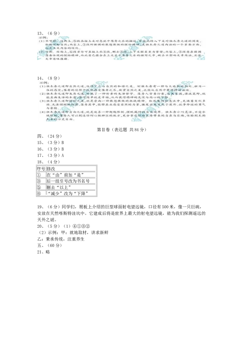 2014年安徽省高考语文试卷及答案_全国卷+地方卷_1.语文_1.语文高考真题试卷_2008-2020年_地方卷_安徽高考语文08-20