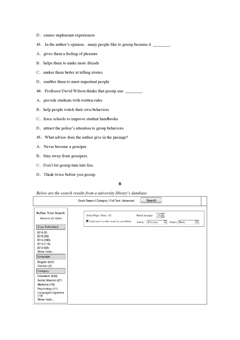 2016年浙江省高考英语6月（原卷版）_全国卷+地方卷_3.英语_1.英语高考真题试卷_2008-2020年_地方卷_浙江高考英语（题08-21，听力17-19）_A4word版_PDF版（赠送）