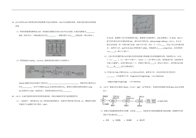 2015年高考真题化学（山东卷）（原卷版）_全国卷+地方卷_5.化学_1.化学高考真题试卷_2008-2020年_地方卷_山东高考化学2008-2021_山东高考化学_A3版_PDF版