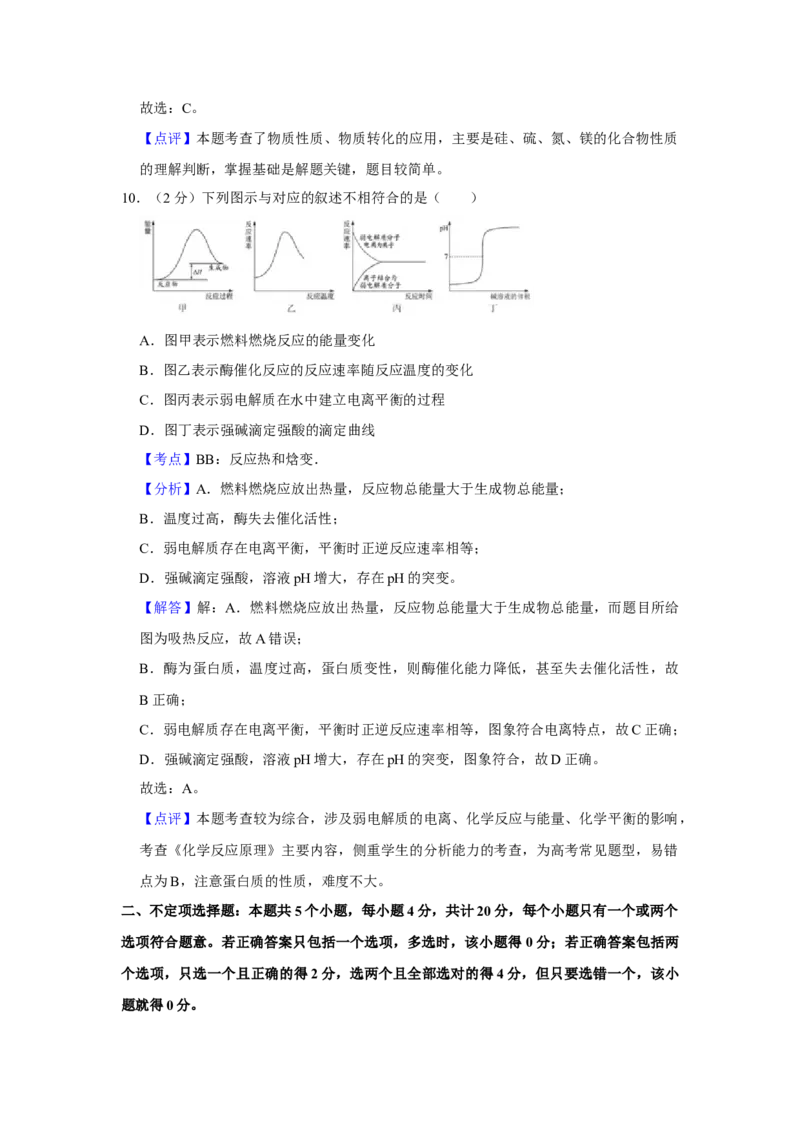 2016年江苏省高考化学试卷解析版_全国卷+地方卷_5.化学_1.化学高考真题试卷_2008-2020年_地方卷_江苏高考化学2008-2020_A4word版