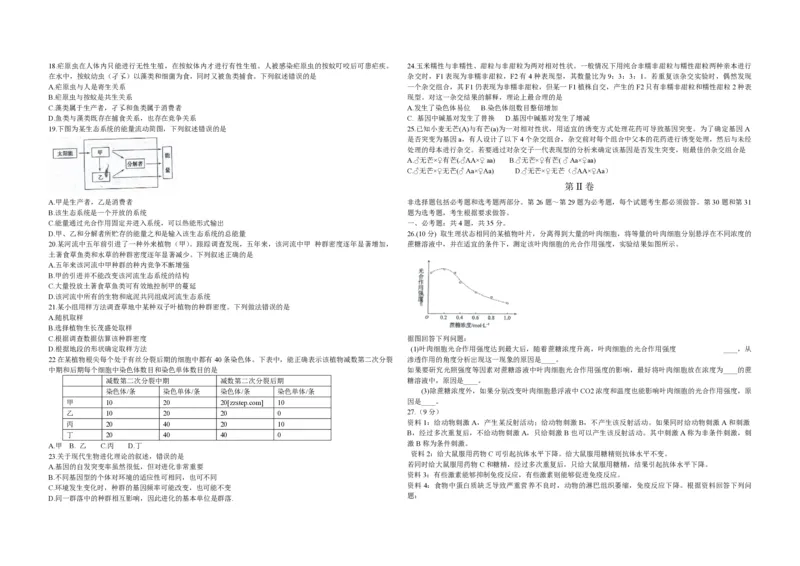 2012年高考海南卷生物（原卷版）_全国卷+地方卷_6.生物_1.生物高考真题试卷_2008-2020年_地方卷_海南高考生物08-20_A3word版_PDF版（赠送）