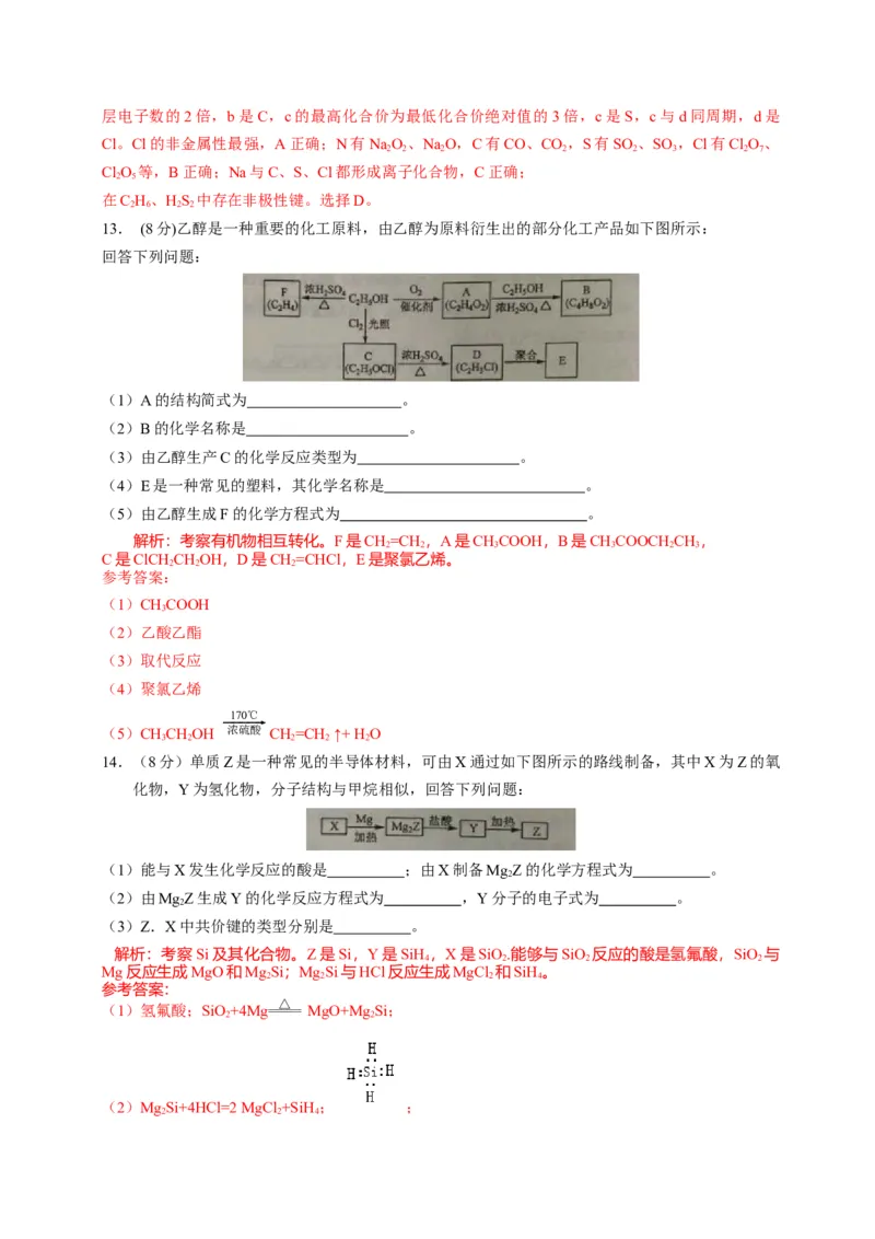 2015年海南高考化学（原卷版）_全国卷+地方卷_5.化学_1.化学高考真题试卷_2008-2020年_地方卷_海南高考化学2008-2020_A4word版_原卷版（建议只打印原卷版，答案版手机对答案即可）