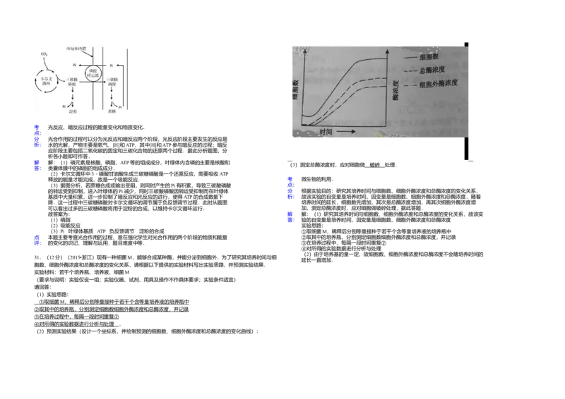 2015年浙江省高考生物6月（解析版）_全国卷+地方卷_6.生物_1.生物高考真题试卷_2008-2020年_地方卷_浙江高考生物08-21_A3word版