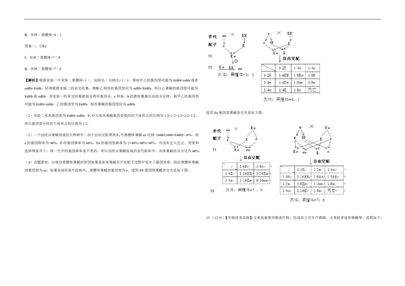 2014年高考真题生物（山东卷）（解析版）_全国卷+地方卷_6.生物_1.生物高考真题试卷_2008-2020年_地方卷_山东高考生物08-21_山东高考生物_A3版_pdf版