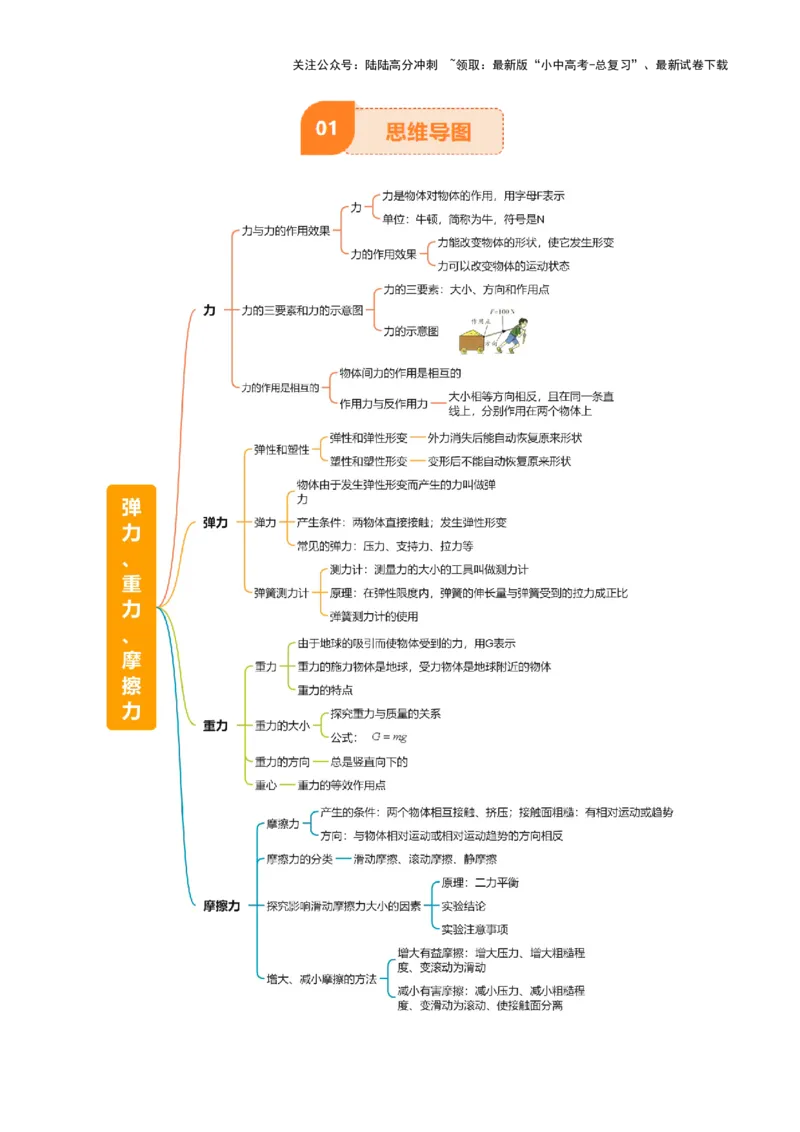 专题08弹力、重力、摩擦力（4大模块知识清单+5个易混易错+5种方法技巧+典例真题精析）（解析版）_02中考总复习（2026版更新中）_04-物理-中考总复习_2025年中考复习资料