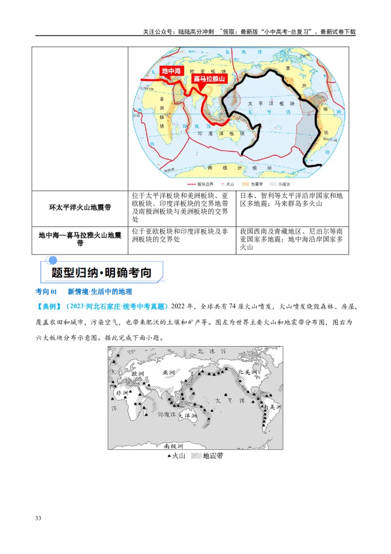 专题04陆地和海洋（讲义）（原卷版）_02中考总复习（2026版更新中）_09-地理-中考总复习_2024年中考复习资料_一轮复习_❤2024年中考地理一轮复习讲练测（全国通用）_配套讲义