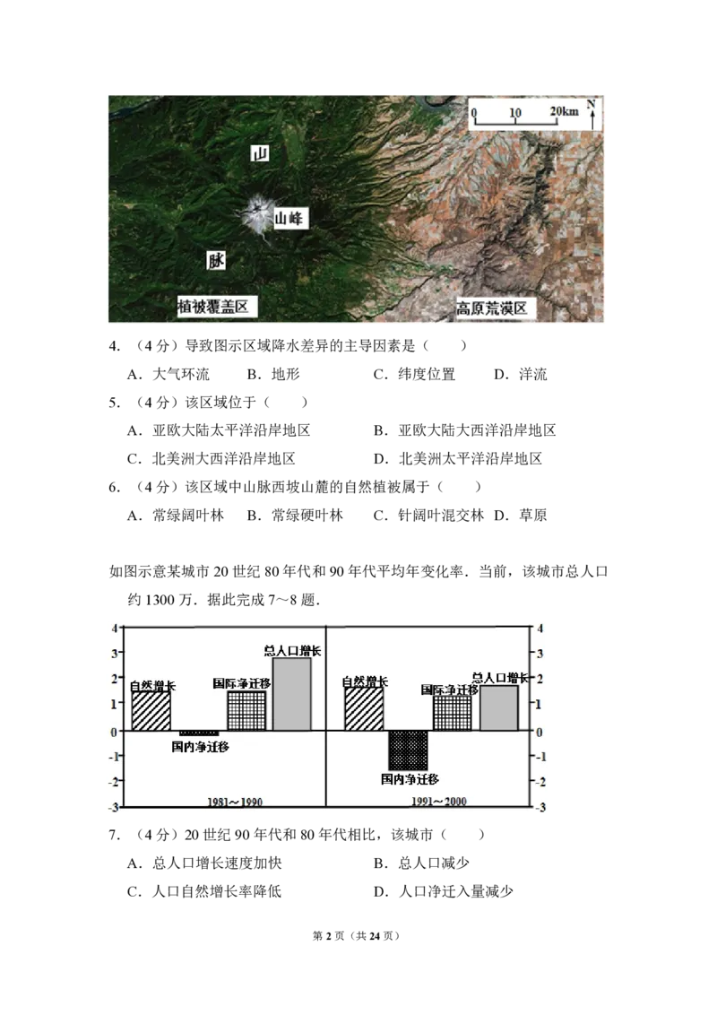2013年全国统一高考地理试卷（新课标Ⅰ）（解析版）_全国卷+地方卷_8.地理_1.地理高考真题试卷_2008-2020年_全国卷_全国统一高考地理（新课标ⅰ）08-21_A4word版_PDF版（赠送）