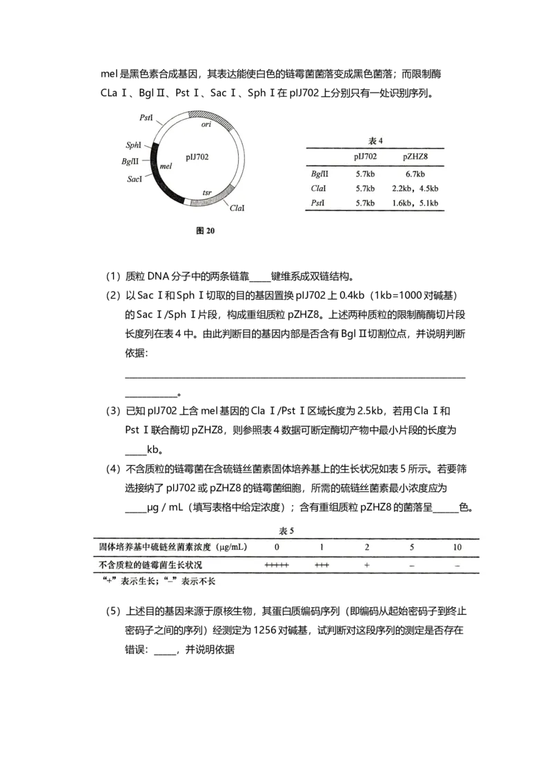 2014年上海市高中毕业统一学业考试生物试卷（原卷版）_全国卷+地方卷_6.生物_1.生物高考真题试卷_2008-2020年_地方卷_上海高考生物真题01-20
