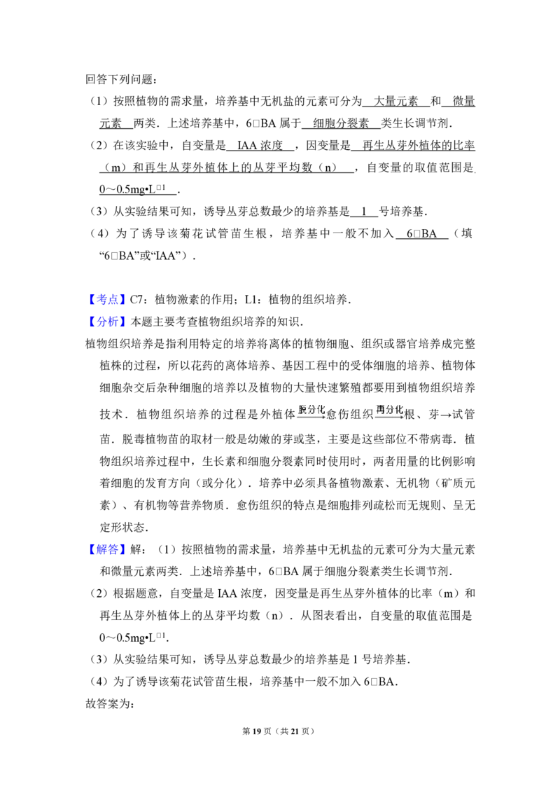 2012年全国统一高考生物真题（新课标）（解析版）_全国卷+地方卷_6.生物_1.生物高考真题试卷_2008-2020年_全国卷_全国统一高考生物（新课标ⅰ）08-21_A4word版_PDF版（赠送）