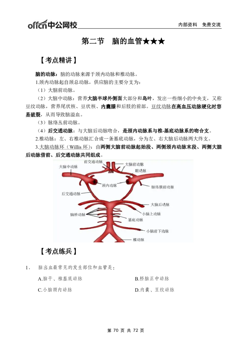 1专项讲解班-《系统解剖学》-学员版_26事业职测+综合_闲鱼2026事业单位职测+综合_2.综应或写作等_00ABCDE类综应笔记_05综应e类笔记_2.医学基础讲义题目