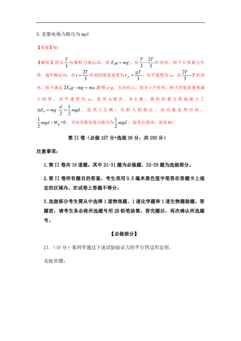 2015年高考真题物理（山东卷）（解析版）_全国卷+地方卷_4.物理_1.物理高考真题试卷_2008-2020年_地方卷_山东高考物理08-21_山东高考物理_A4版_pdf版