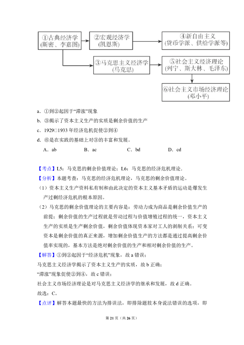 2014年北京市高考政治试卷（解析版）_全国卷+地方卷_9.政治_1.政治高考真题试卷_2008-2020年_地方卷_北京高考政治08-21_A4word版_PDF版（赠送）