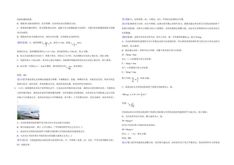 2016年天津市高考物理试卷解析版_全国卷+地方卷_4.物理_1.物理高考真题试卷_2008-2020年_地方卷_天津高考物理07-21_A3word版