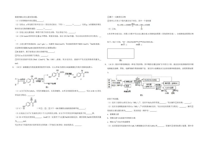 2015年天津市高考化学试卷_全国卷+地方卷_5.化学_1.化学高考真题试卷_2008-2020年_地方卷_天津高考化学2007-2021_A3word版