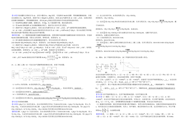 2016年海南高考化学试题及答案_全国卷+地方卷_5.化学_1.化学高考真题试卷_2008-2020年_地方卷_海南高考化学2008-2020_A3word版_PDF版（赠送）