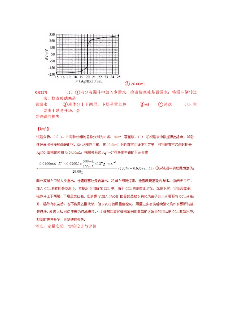2015年浙江省高考化学6月（解析版）_全国卷+地方卷_5.化学_1.化学高考真题试卷_2008-2020年_地方卷_浙江高考化学2008-2021_A4word版_PDF版（赠送）
