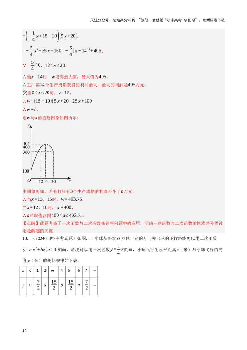 专题05函数的实际应用解答题综合应用（3大函数）（解析版）_02中考总复习（2026版更新中）_02-数学-中考总复习_2025中考复习资料_2025年中考数学答题方法模板