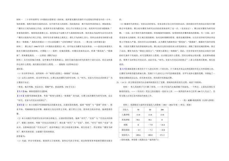 2012年江苏省高考历史试卷解析版_全国卷+地方卷_7.历史_1.历史高考真题试卷_2008-2020年_地方卷_江苏高考历史08-20_A3word版_PDF版（赠送）