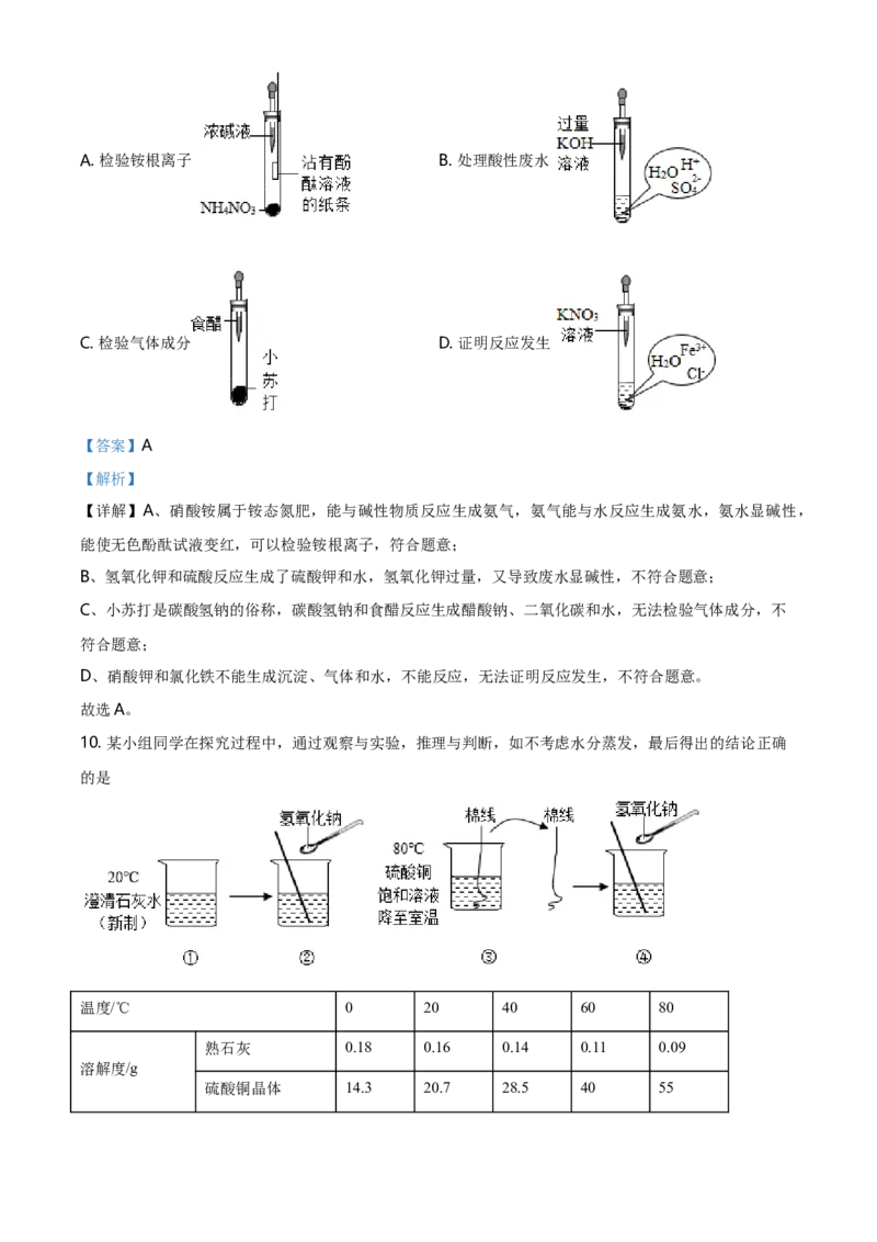 2021年山西省晋中市中考化学真题（解析卷）_❤山西历年中考真题_5.山西中考化学2008-2025