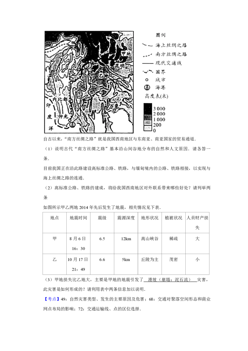 2015年天津市高考地理试卷解析版_全国卷+地方卷_8.地理_1.地理高考真题试卷_2008-2020年_地方卷_天津高考地理08-21_A4word版_PDF版（赠送）
