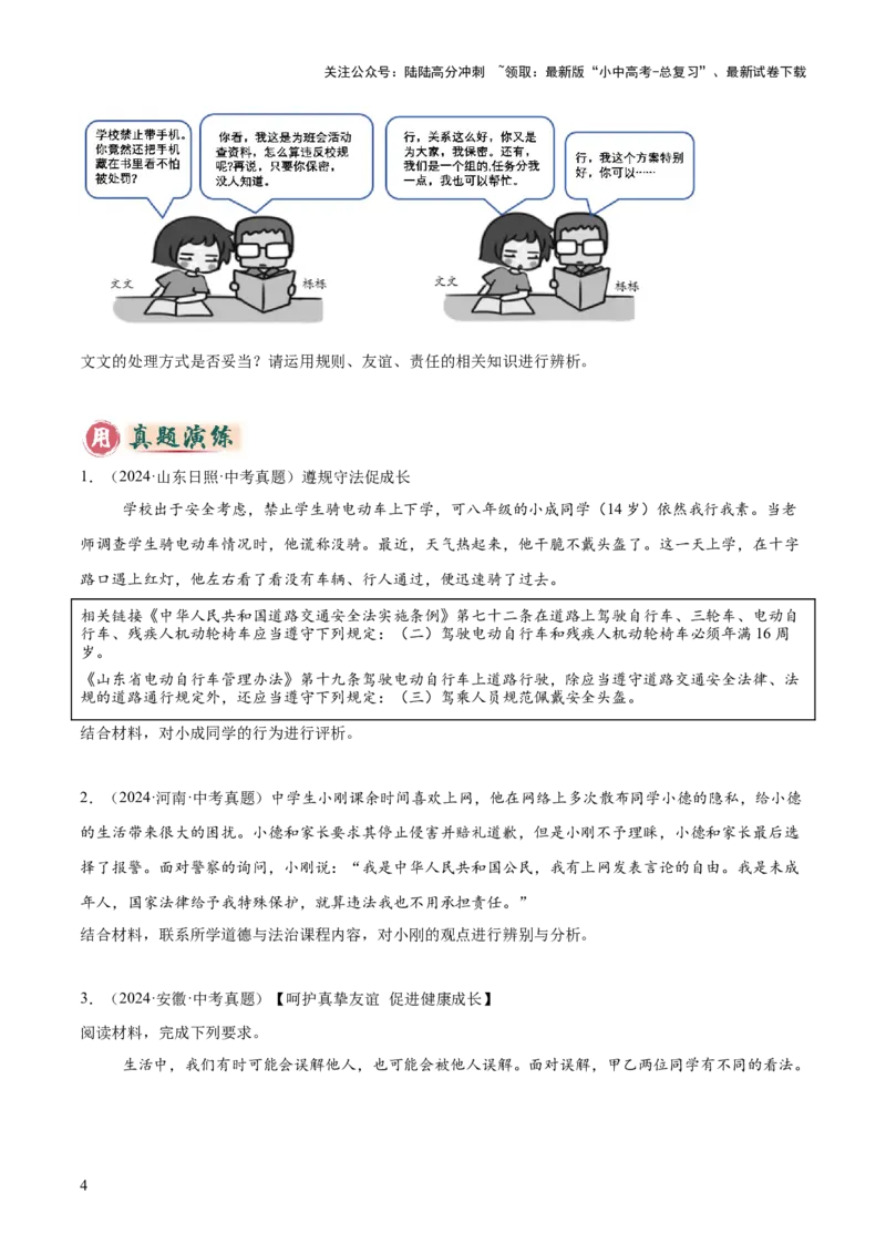 专题05主观题答题技巧（评析类、辨析或判断类）（原卷版)_02中考总复习（2026版更新中）_07-道法-中考总复习_2025中考复习资料_2025年中考道德与法治答题方法模板