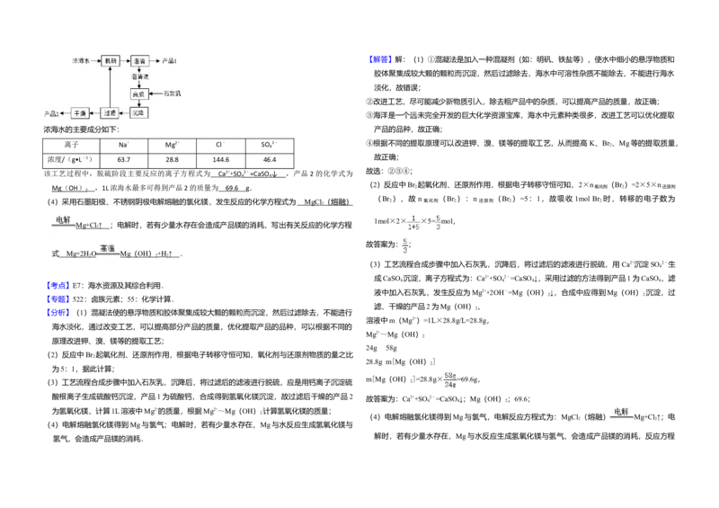 2014年全国统一高考化学试卷（新课标Ⅱ）（解析版）_全国卷+地方卷_5.化学_1.化学高考真题试卷_2008-2020年_全国卷_全国统一高考化学（新课标ⅱ）2008-2021_A3word版