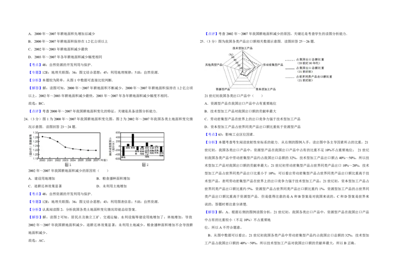 2011年江苏省高考地理试卷解析版_全国卷+地方卷_8.地理_1.地理高考真题试卷_2008-2020年_地方卷_江苏高考地理08-21_A3word版_PDF版（赠送）
