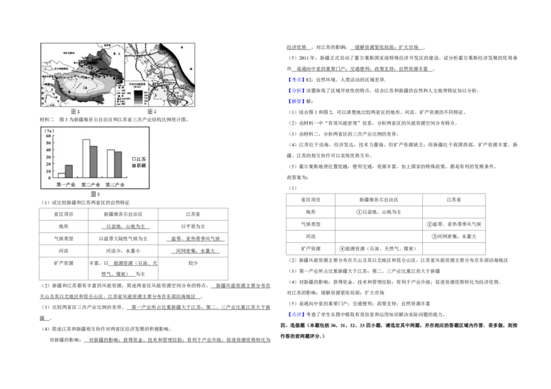 2011年江苏省高考地理试卷解析版_全国卷+地方卷_8.地理_1.地理高考真题试卷_2008-2020年_地方卷_江苏高考地理08-21_A3word版_PDF版（赠送）