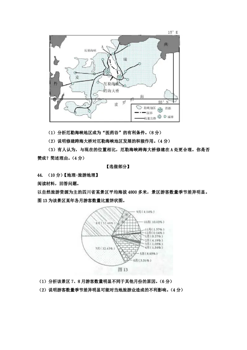 2015年高考真题地理（山东卷）（原卷版）_全国卷+地方卷_8.地理_1.地理高考真题试卷_2008-2020年_地方卷_山东高考地理08-21_山东高考地理_A4版_PDF版