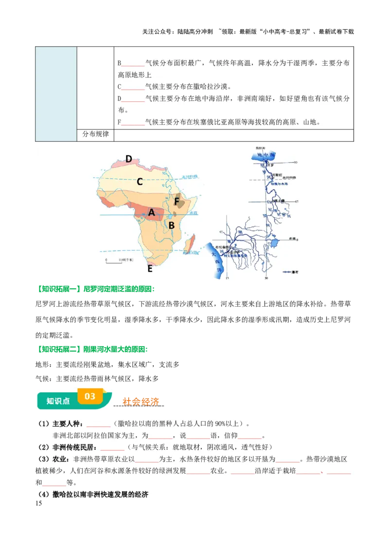 专题05认识大洲-2025年中考地理知识点梳理（挖空版）_02中考总复习（2026版更新中）_09-地理-中考总复习_2025中考地理复习资料_2025年中考地理知识点_挖空版+背诵版