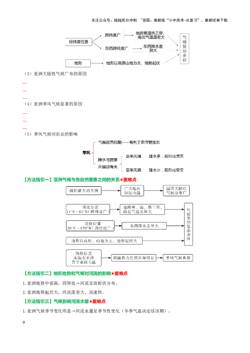 专题05认识大洲-2025年中考地理知识点梳理（挖空版）_02中考总复习（2026版更新中）_09-地理-中考总复习_2025中考地理复习资料_2025年中考地理知识点_挖空版+背诵版
