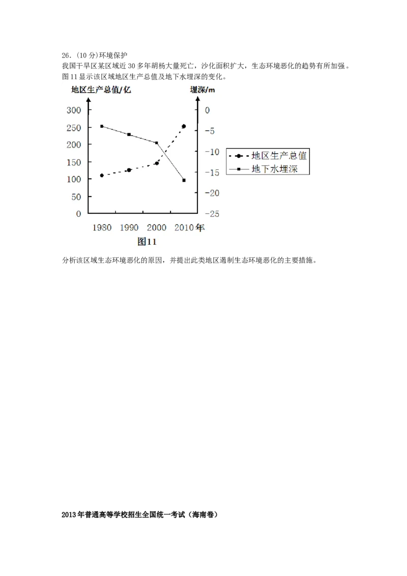 2013年高考地理试题及答案（海南卷）_全国卷+地方卷_8.地理_1.地理高考真题试卷_2008-2020年_地方卷_海南高考地理08-20_A4word版_原卷版（建议只打印原卷版，答案版手机对答案即可）