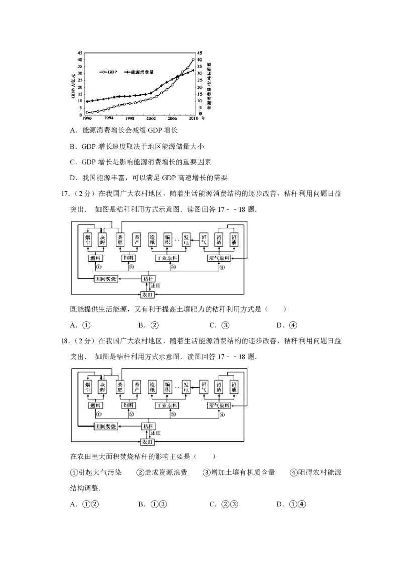 2012年江苏省高考地理试卷_全国卷+地方卷_8.地理_1.地理高考真题试卷_2008-2020年_地方卷_江苏高考地理08-21_A4word版_PDF版（赠送）