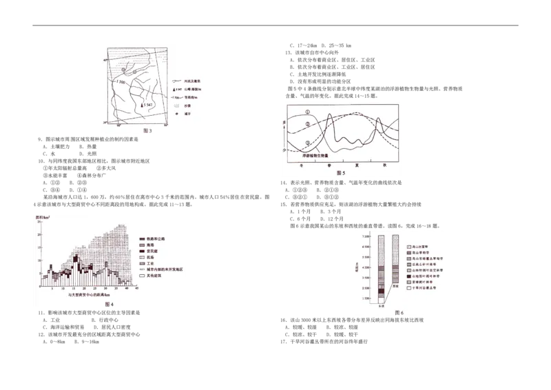 2010年高考地理（原卷版）（海南卷）_全国卷+地方卷_8.地理_1.地理高考真题试卷_2008-2020年_地方卷_海南高考地理08-20_A3word版_PDF版（赠送）