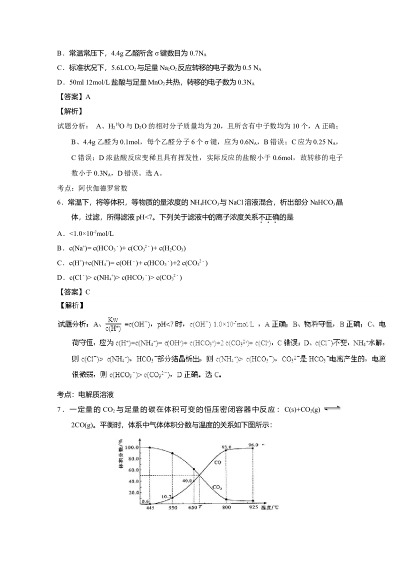 2015年高考四川理综化学试题和参考答案_全国卷+地方卷_5.化学_1.化学高考真题试卷_2008-2020年_地方卷_四川高考化学2008-2020