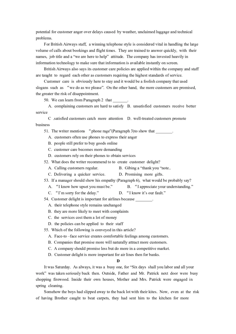 2011年浙江省高考英语（解析版）_全国卷+地方卷_3.英语_1.英语高考真题试卷_2008-2020年_地方卷_浙江高考英语（题08-21，听力17-19）_A4word版