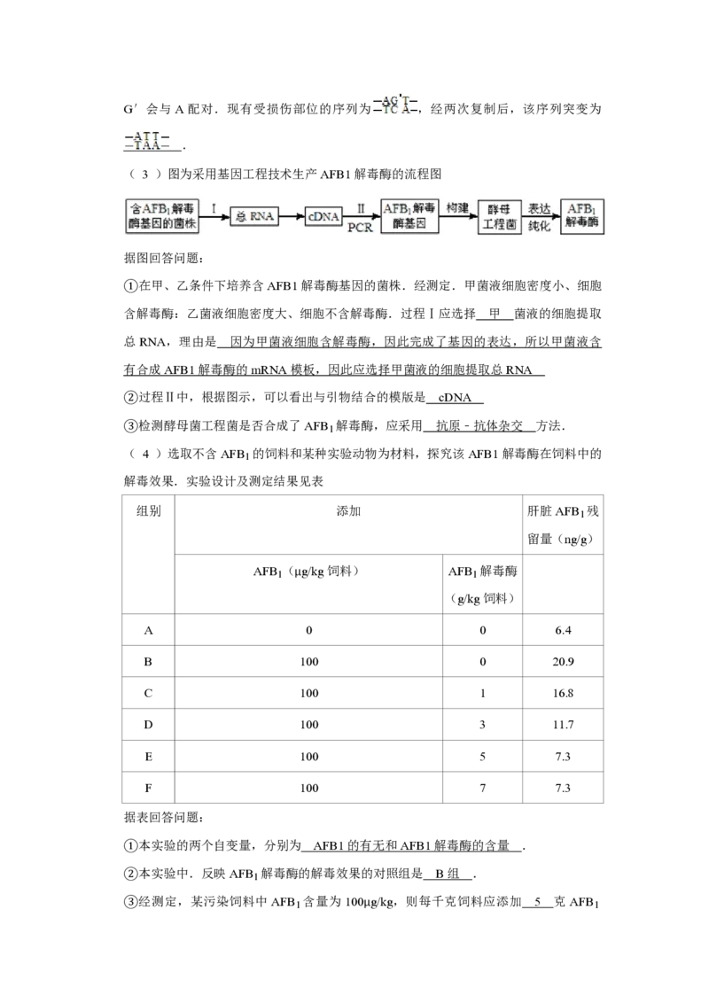 2012年天津市高考生物试卷解析版_全国卷+地方卷_6.生物_1.生物高考真题试卷_2008-2020年_地方卷_天津高考生物07-21_A4word版_天津生物PDF版（赠送）