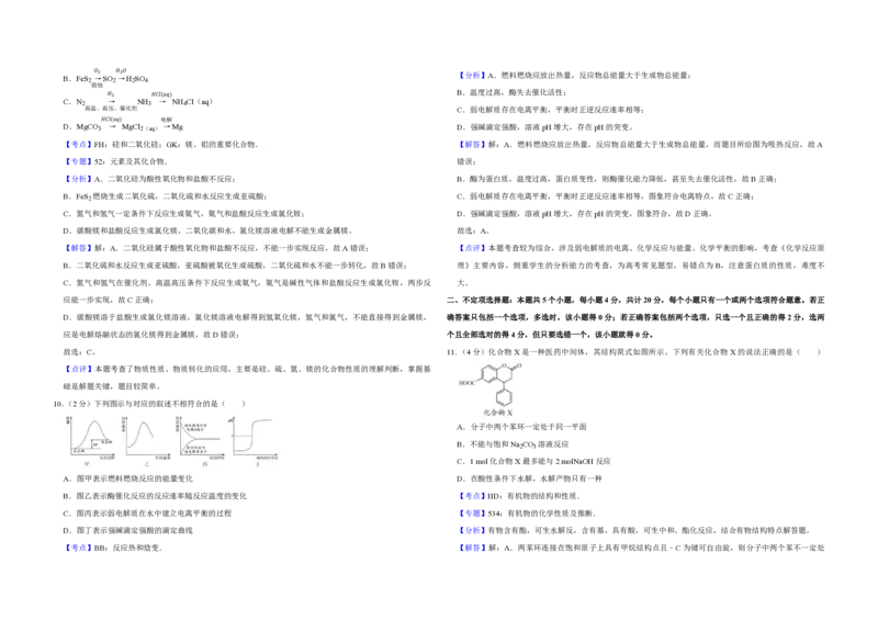 2016年江苏省高考化学试卷解析版_全国卷+地方卷_5.化学_1.化学高考真题试卷_2008-2020年_地方卷_江苏高考化学2008-2020_A3word版_PDF版（赠送）