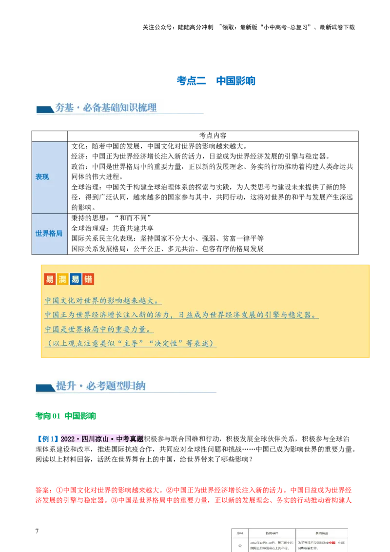 专题06世界舞台上的中国（讲义）-2024年中考道德与法治一轮复习讲练测（全国通用）_02中考总复习（2026版更新中）_07-道法-中考总复习_2024年中考复习资料_一轮复习_配套讲义