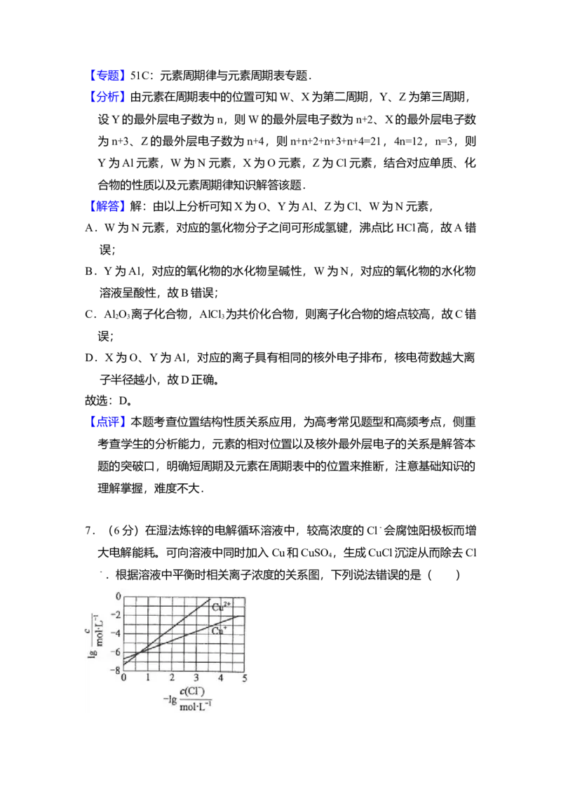 2017年全国统一高考化学试卷（新课标Ⅲ）（解析版）_全国卷+地方卷_5.化学_1.化学高考真题试卷_2008-2020年_全国卷_全国统一高考化学（新课标ⅲ）2016-2021_A4word版