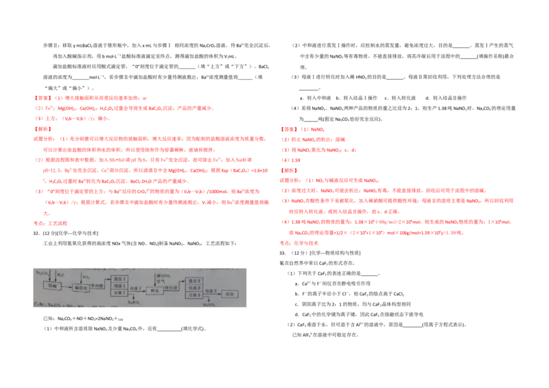 2015年高考真题化学（山东卷）（解析版）_全国卷+地方卷_5.化学_1.化学高考真题试卷_2008-2020年_地方卷_山东高考化学2008-2021_山东高考化学_A3版