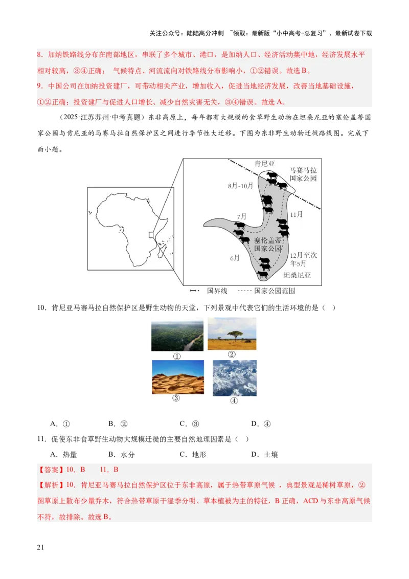 专题05东半球其他地区和国家（全国通用）（第01期）（解析版）_02中考总复习（2026版更新中）_09-地理-中考总复习_2026年中考复习（更新中）
