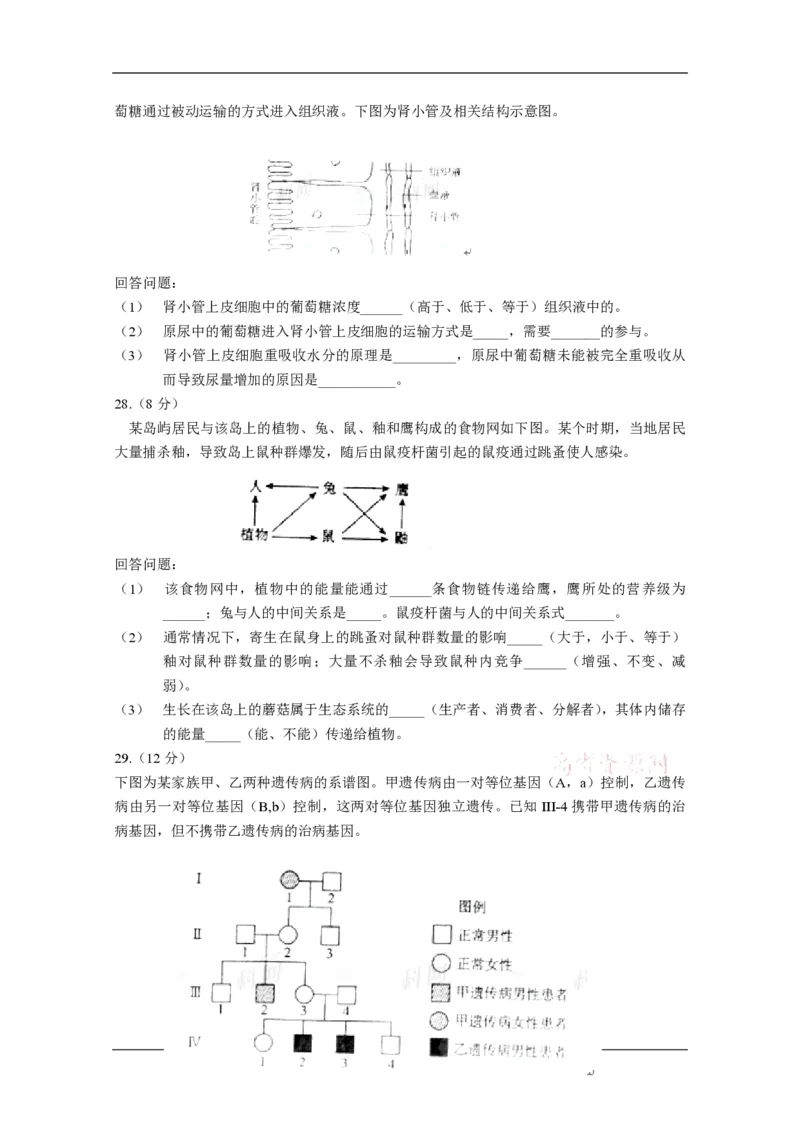 2011年高考海南卷生物试题及答案_全国卷+地方卷_6.生物_1.生物高考真题试卷_2008-2020年_地方卷_海南高考生物08-20_A4word版_PDF版（赠送）