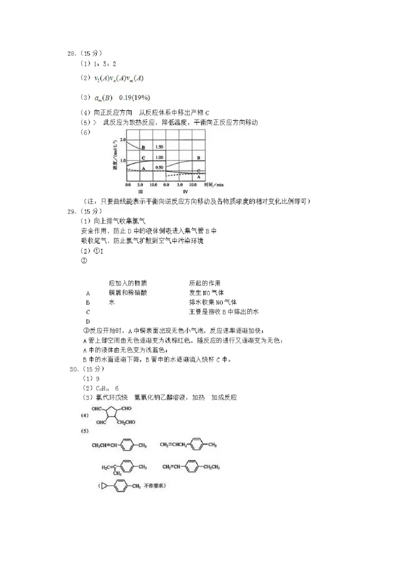 2011年高考贵州理综化学试题和参考答案_全国卷+地方卷_5.化学_1.化学高考真题试卷_2008-2020年_地方卷_贵州高考化学2008-2020