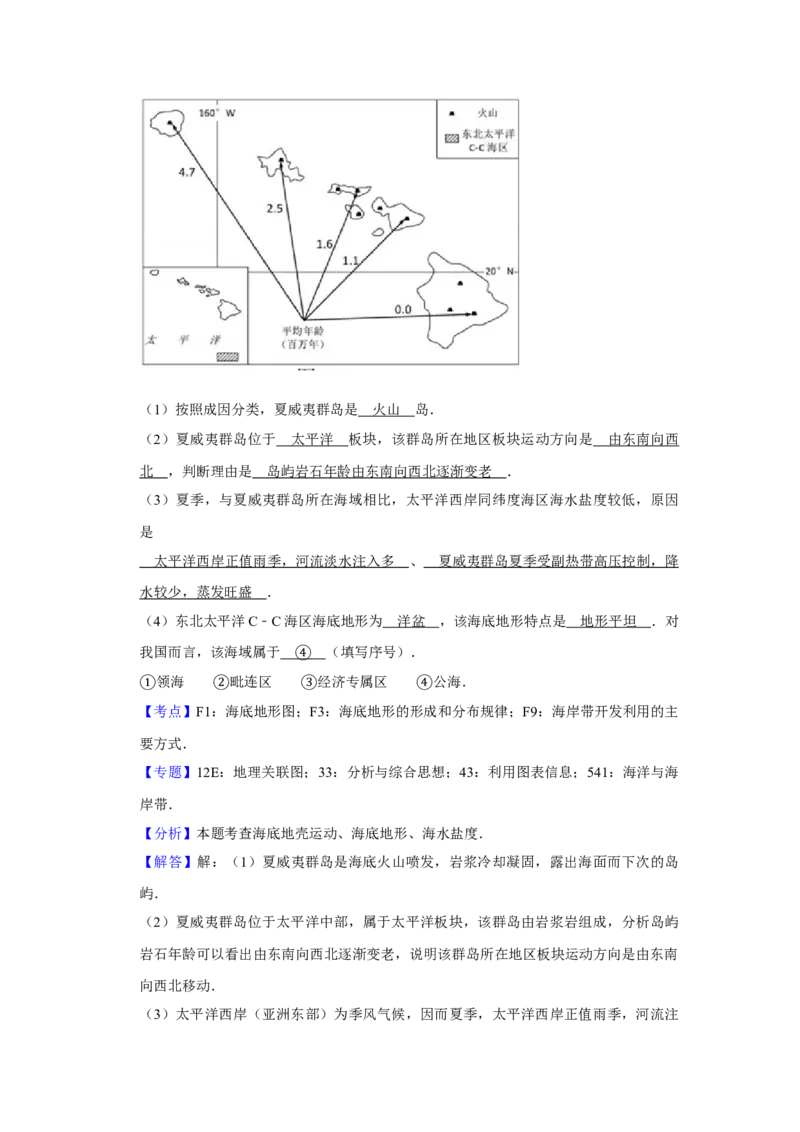 2015年江苏省高考地理试卷解析版_全国卷+地方卷_8.地理_1.地理高考真题试卷_2008-2020年_地方卷_江苏高考地理08-21_A4word版